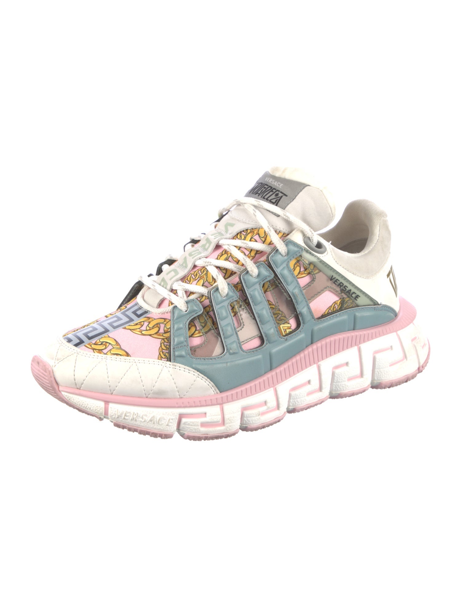 Versace Leather Printed Sneakers