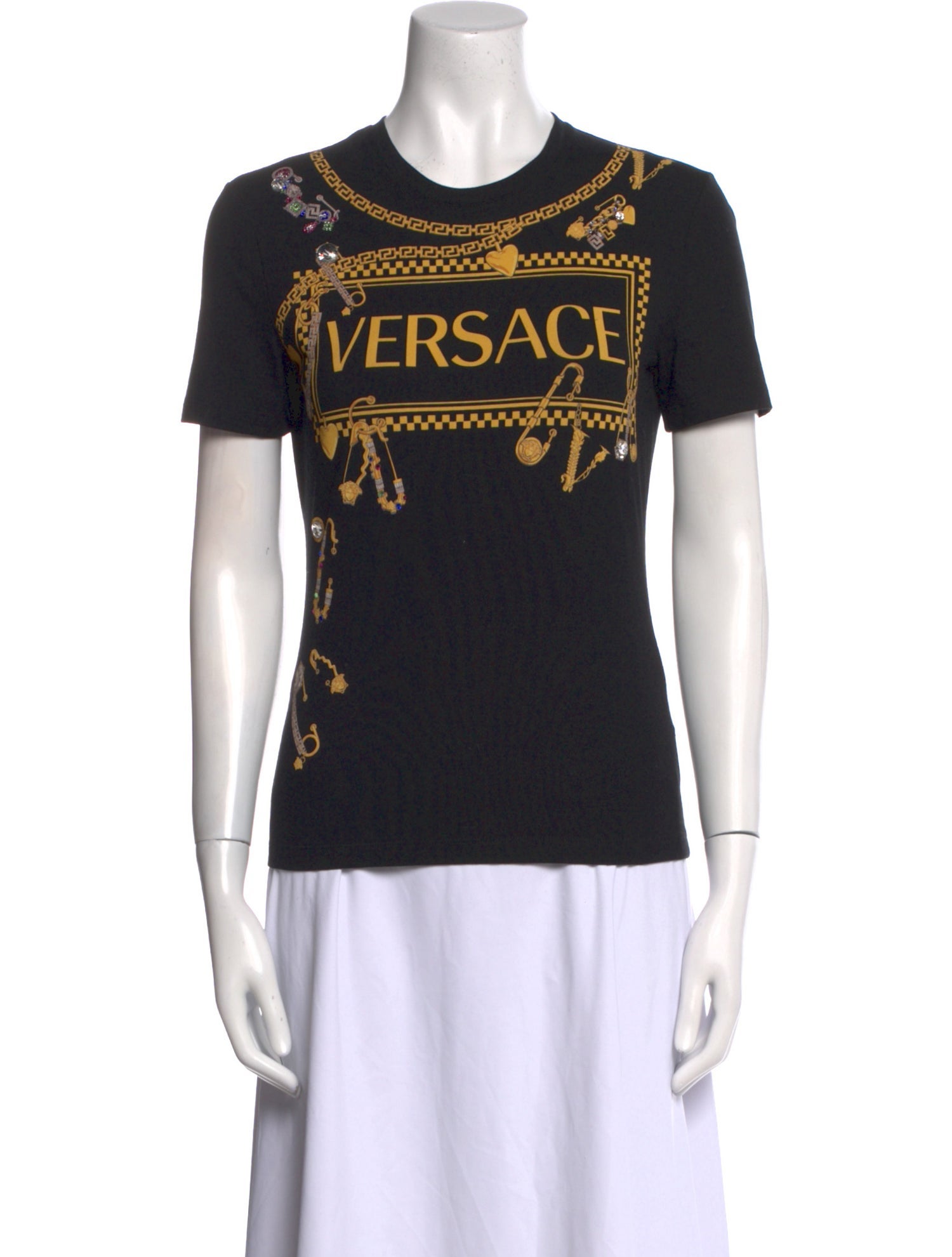 Versace Graphic Print Crew Neck T-Shirt