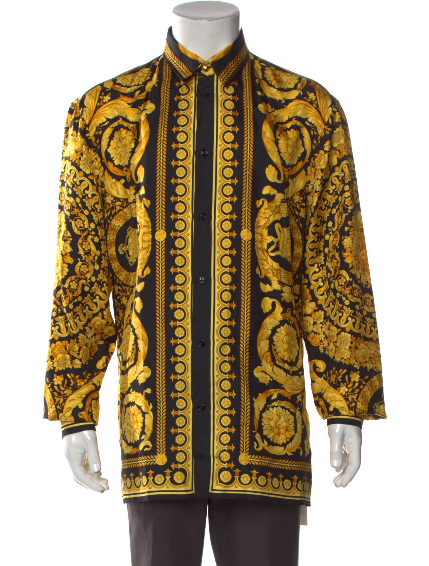 Versace Silk Striped Shirt w/ Tags