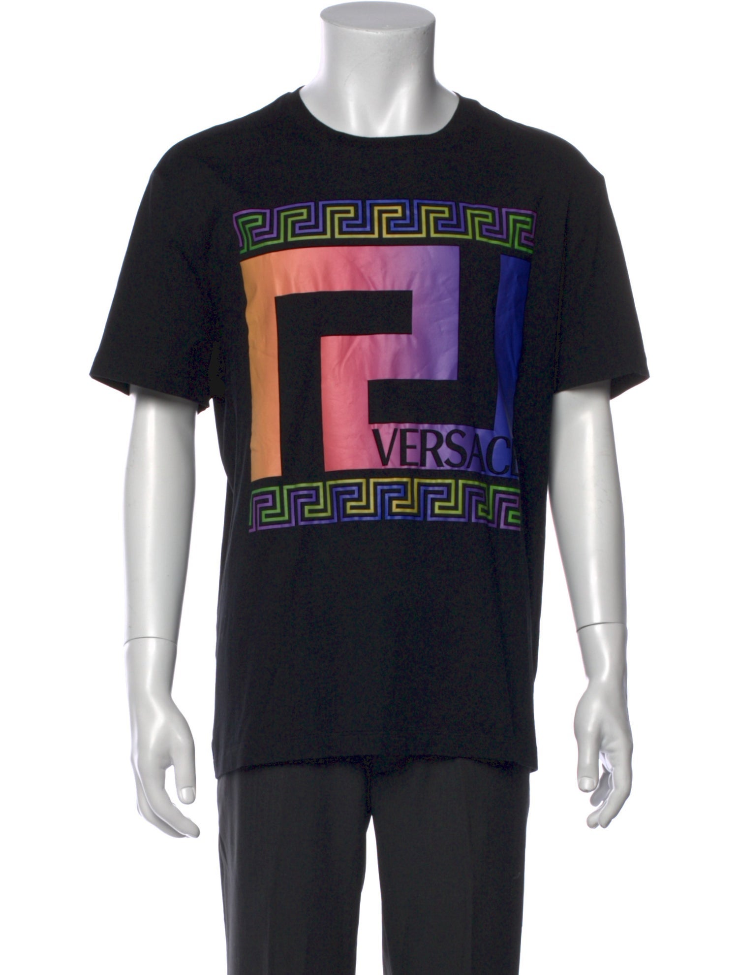 Versace Graphic Print Crew Neck T-Shirt