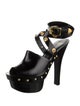 Versace Medusa Insignia Leather Slingback Pumps