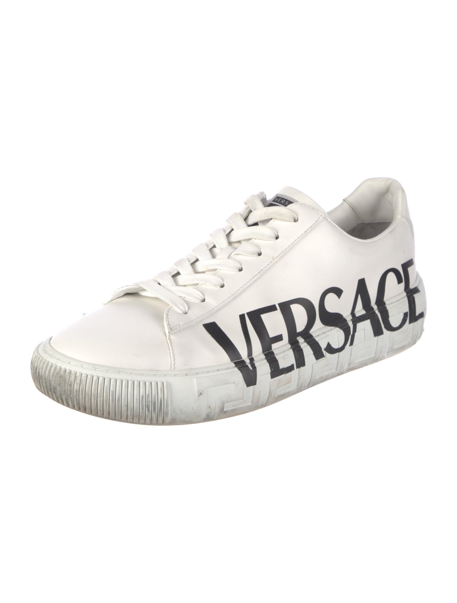 Versace Leather Printed Sneakers