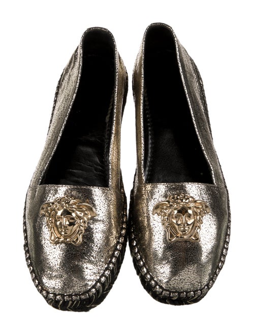 Versace Leather Ballet Flats