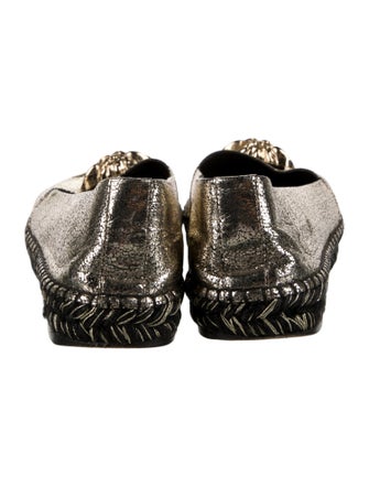 Versace Leather Ballet Flats