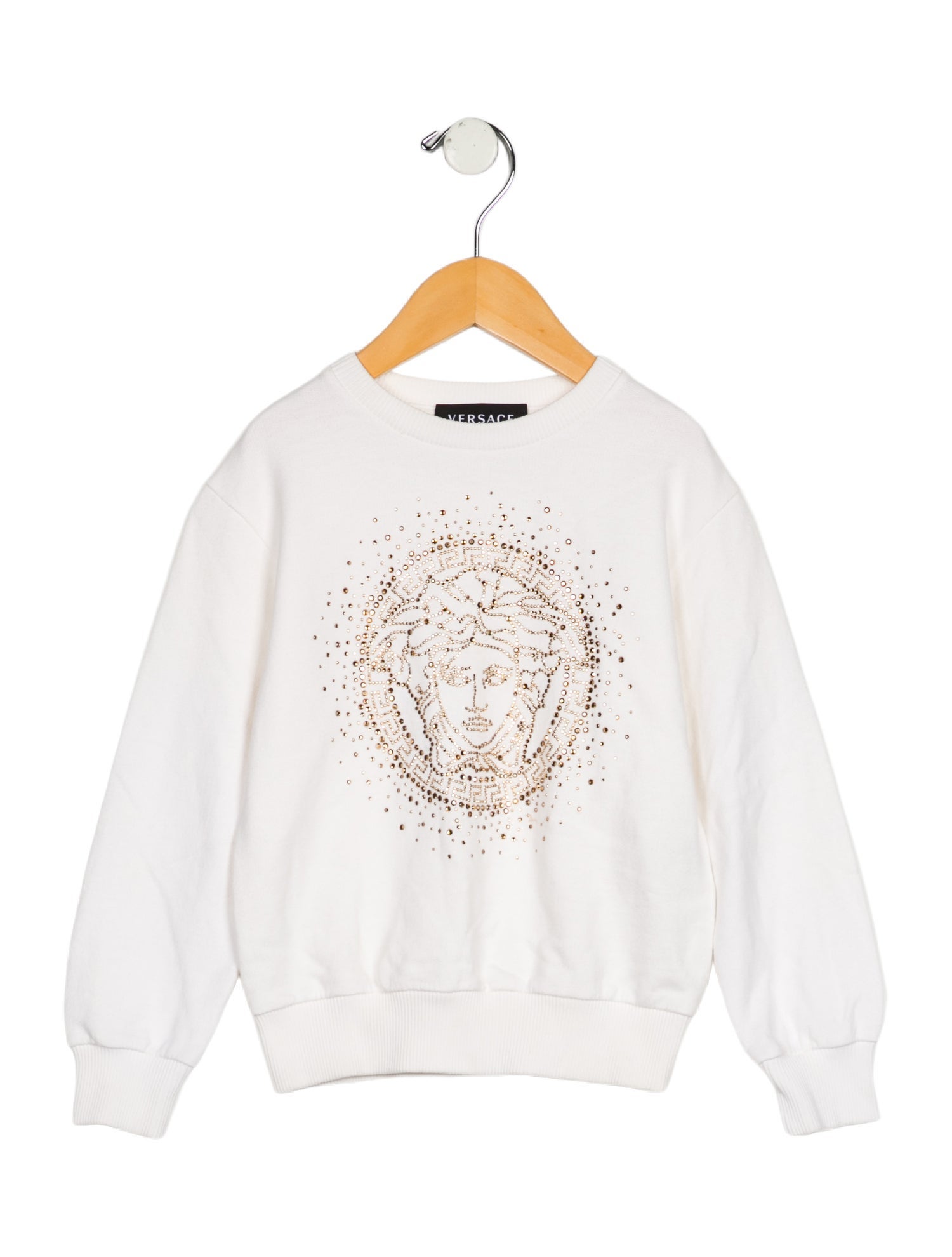 Versace Girls' Toddler Logo Crewneck Sweatshirt