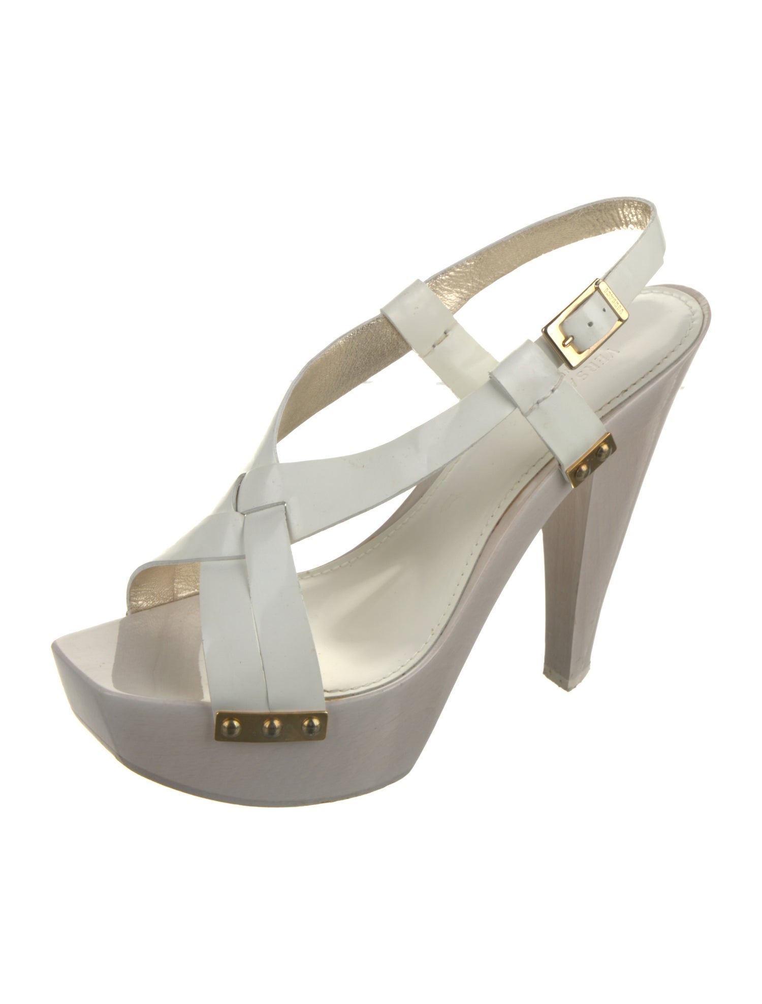 Versace Patent Leather Slingback Sandals