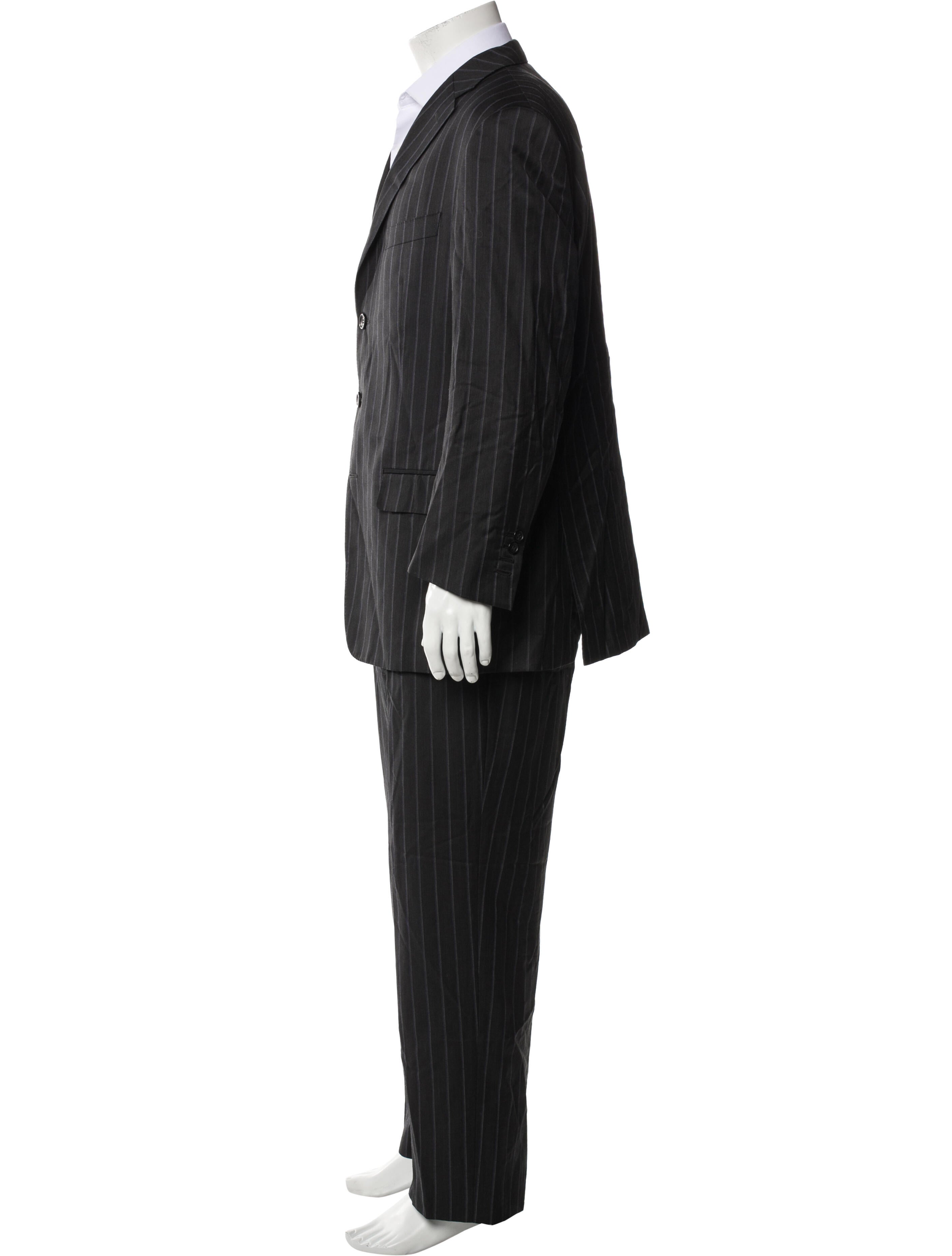 Versace Wool Striped Two-Piece Suit