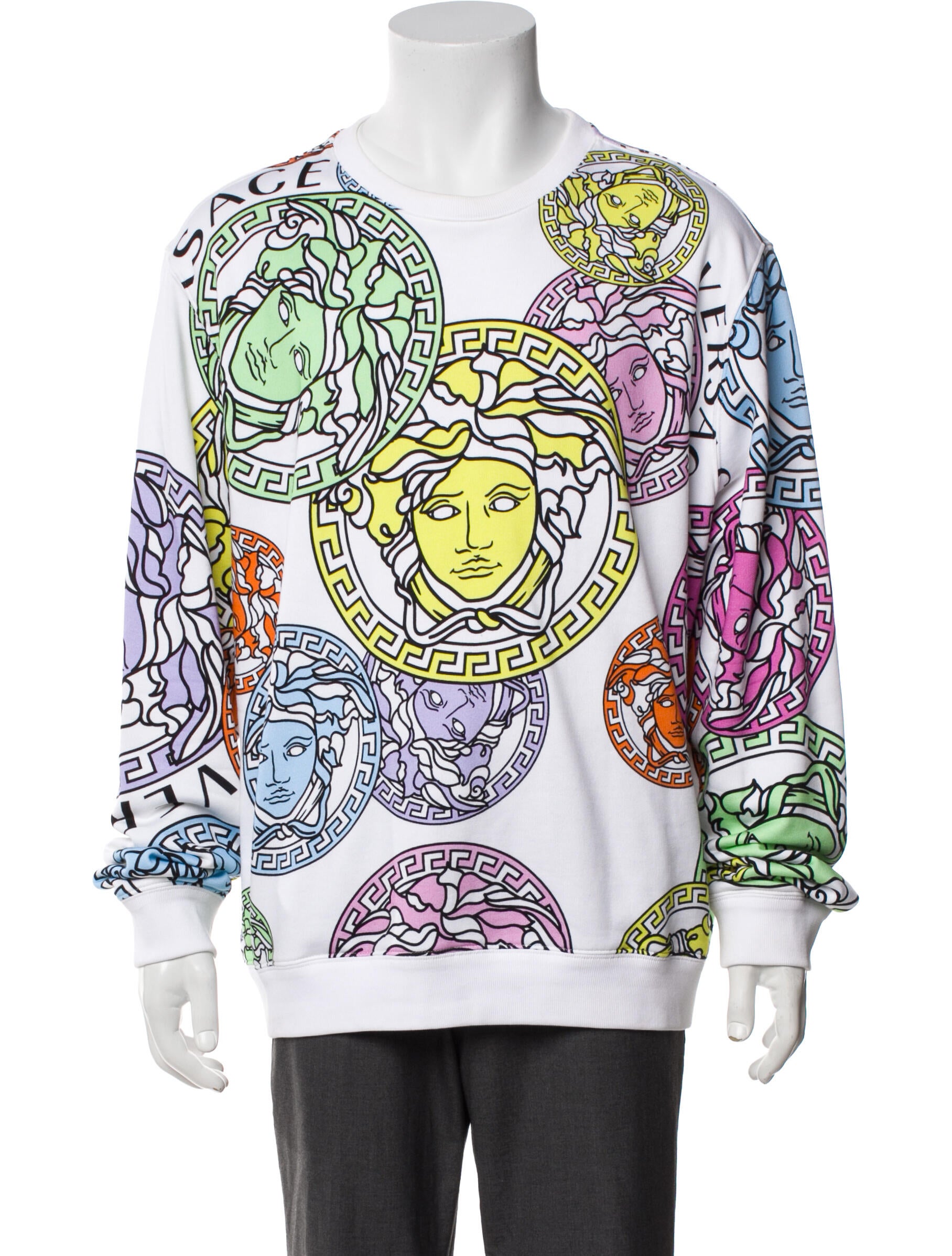 Versace Printed Crew Neck Sweatshirt