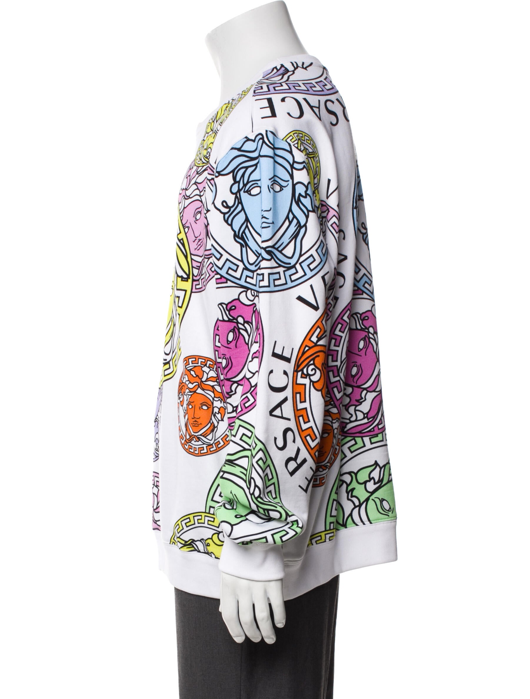 Versace Printed Crew Neck Sweatshirt
