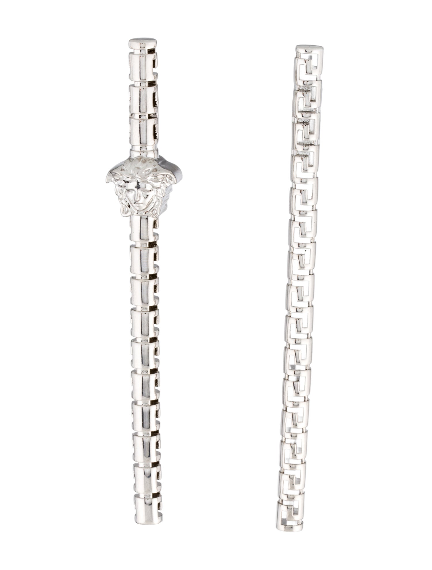 Versace Greca Asymmetric Earrings