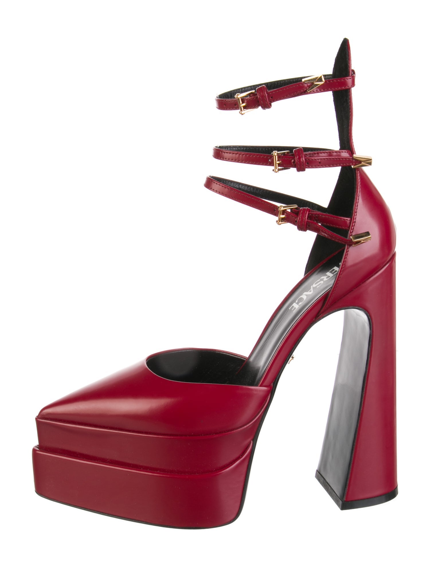 Versace Leather D'Orsay Pumps