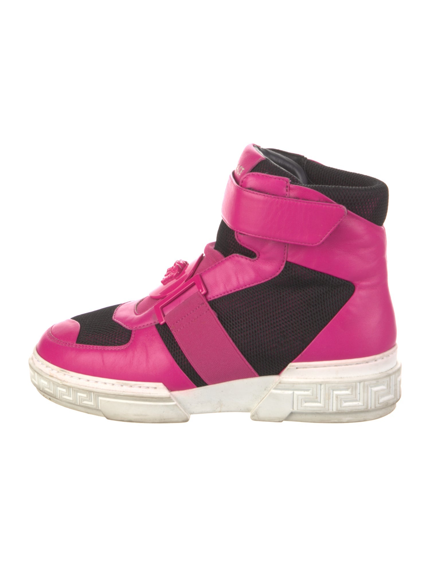 Versace Leather Colorblock Pattern Sneakers