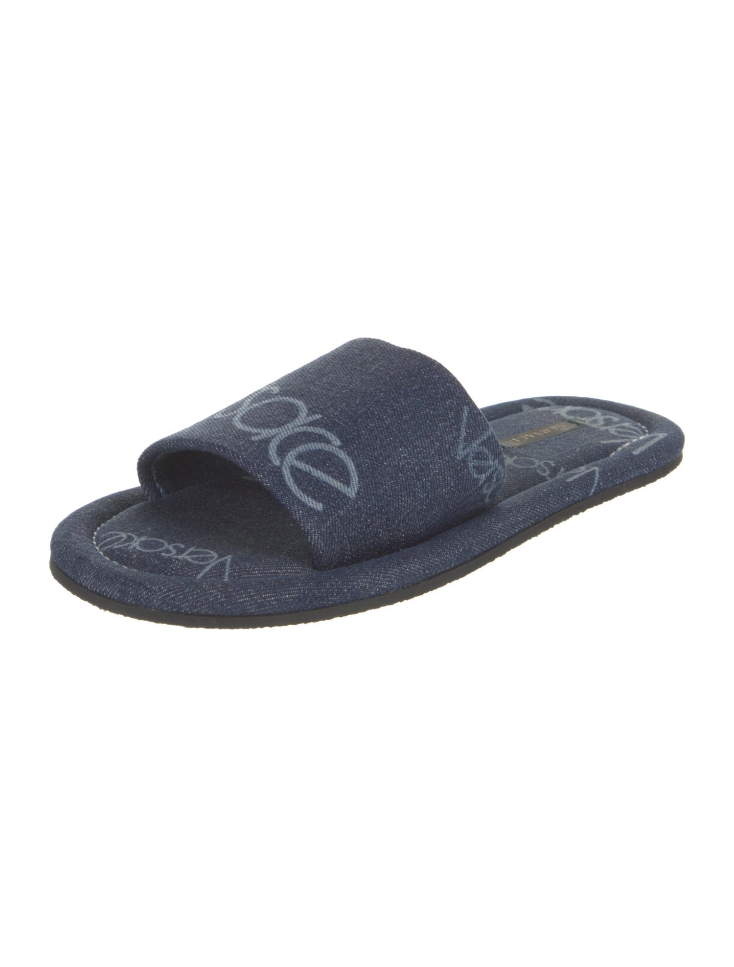Versace Denim Printed Slides