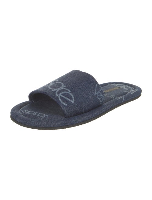 Versace Denim Printed Slides