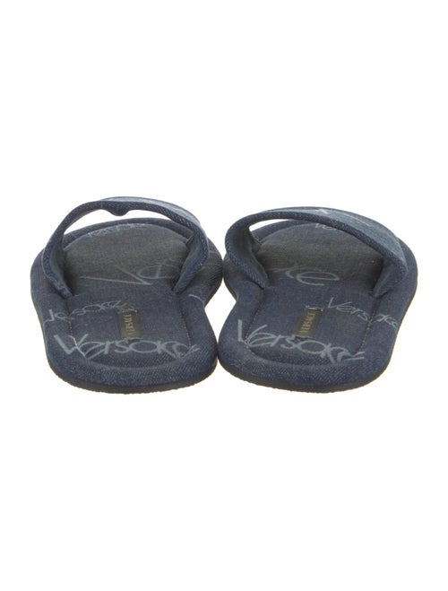 Versace Denim Printed Slides
