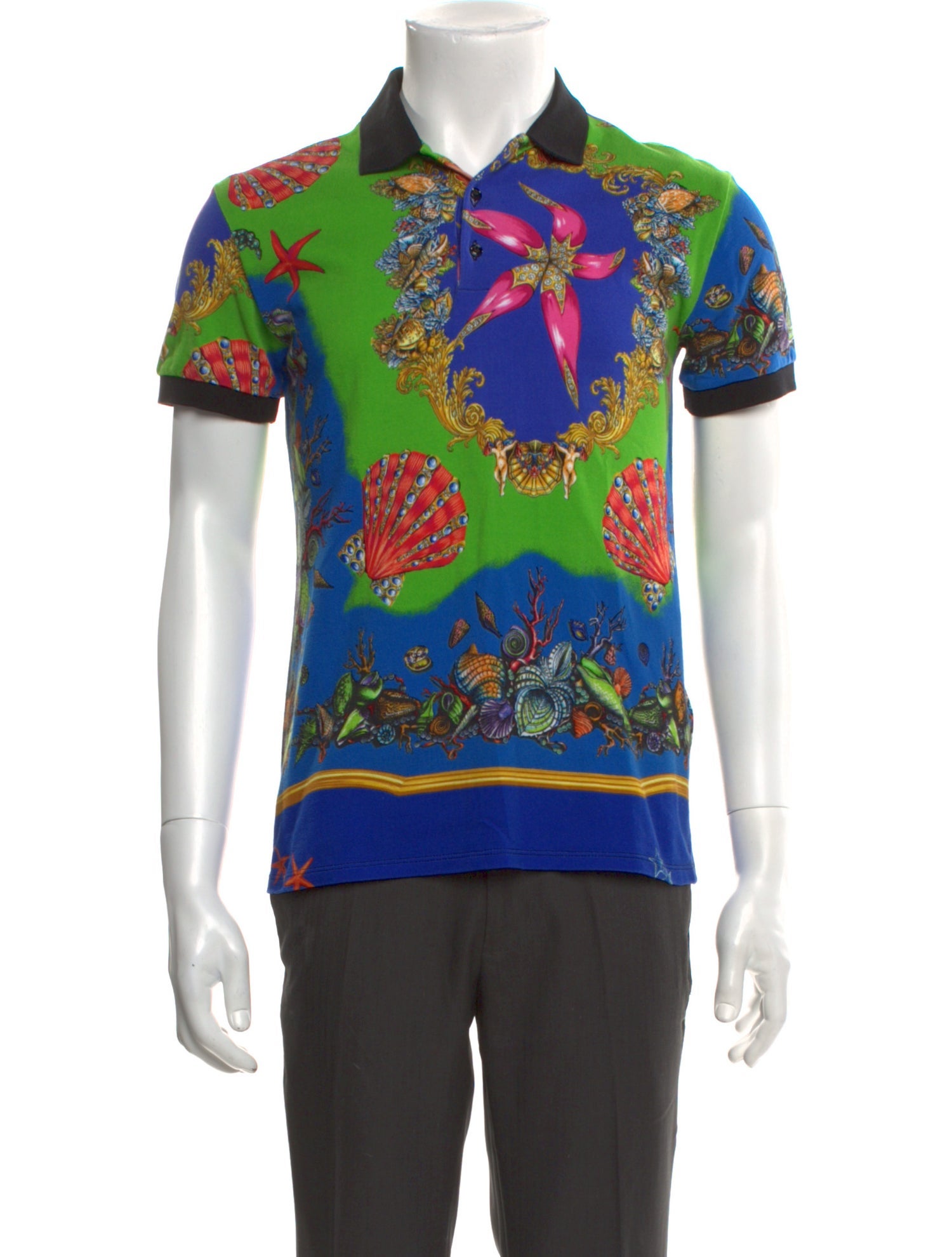 Versace Printed Polo