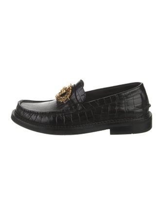 Versace Medusa Insignia Leather Dress Loafers