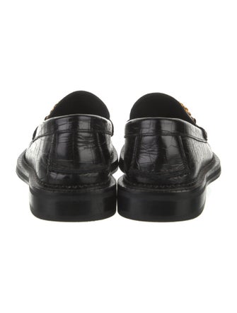 Versace Medusa Insignia Leather Dress Loafers