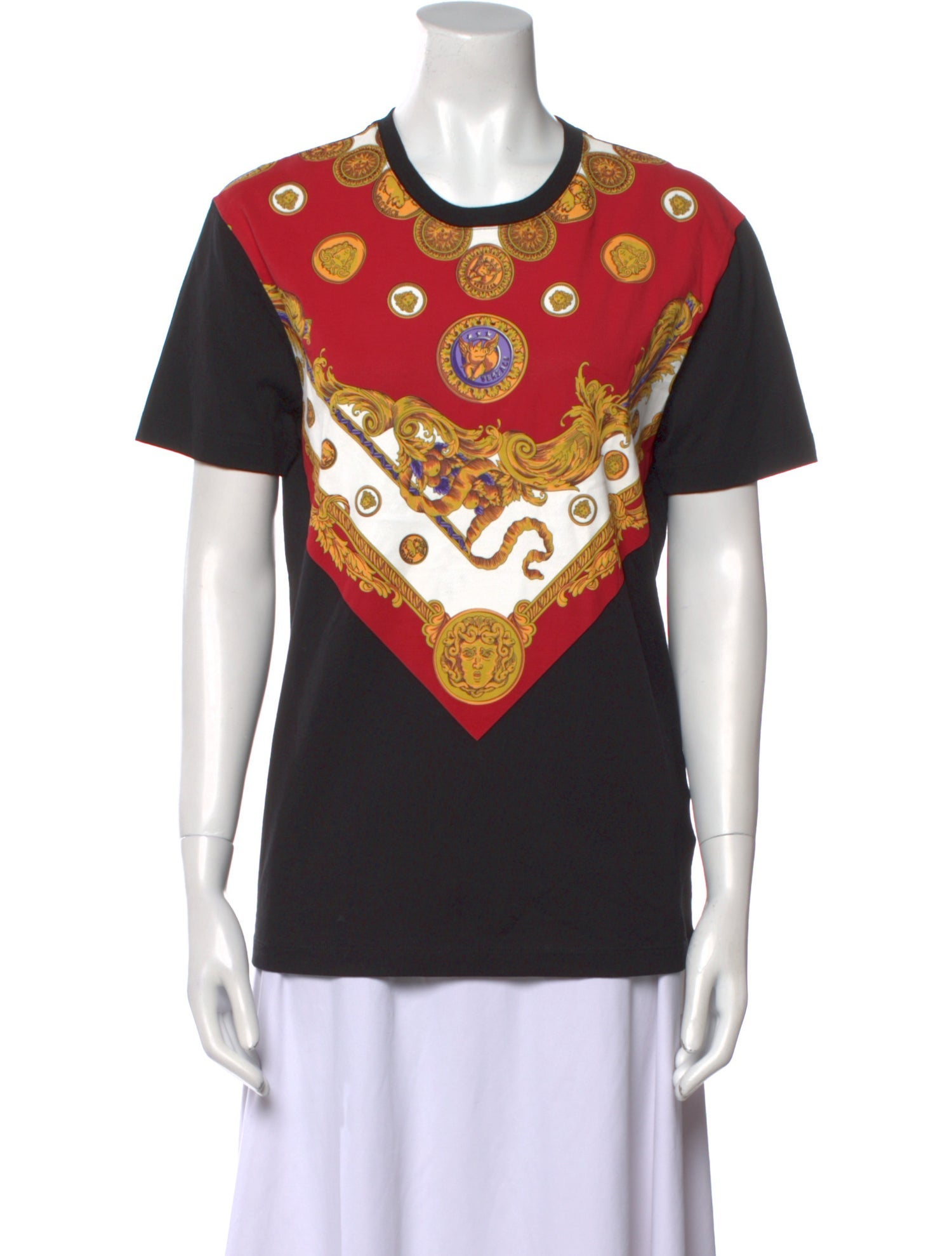 Versace Graphic Print Crew Neck T-Shirt