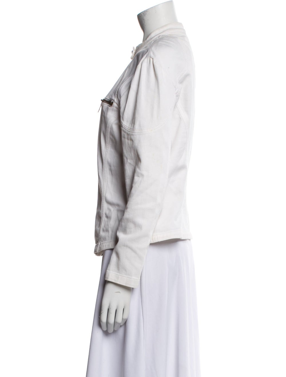 Versace Jacket White Collarless - image 2