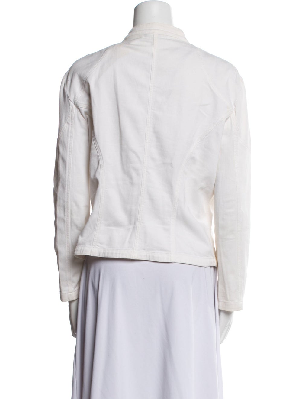 Versace Jacket White Collarless - image 3