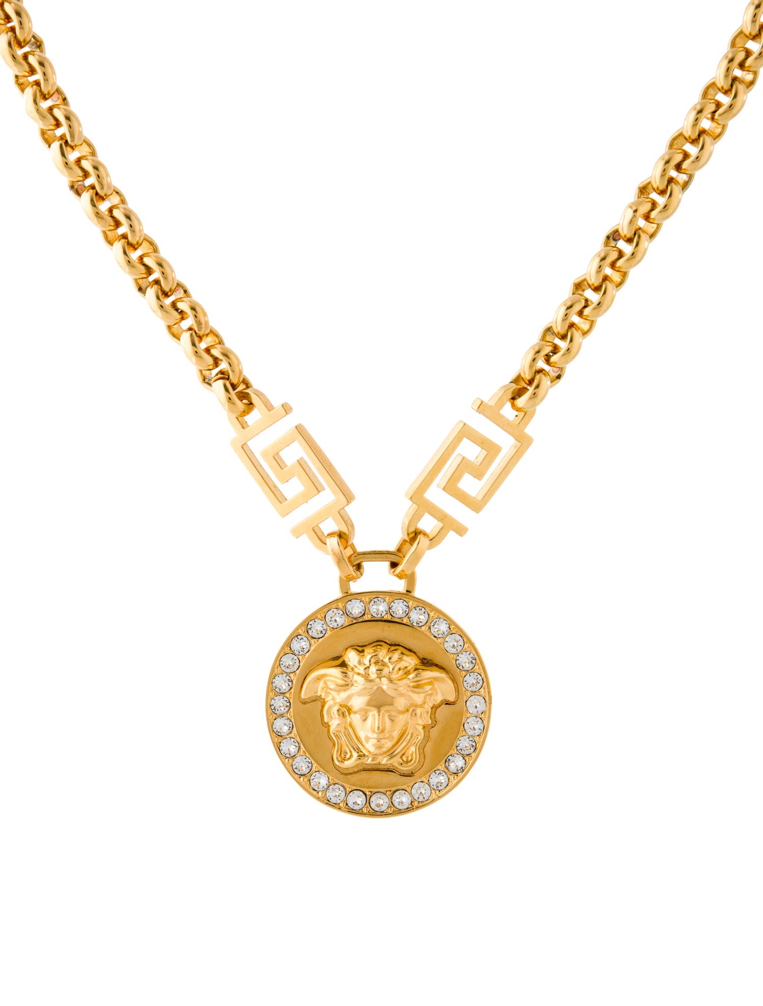 Versace Crystal La Medusa Pendant Necklace