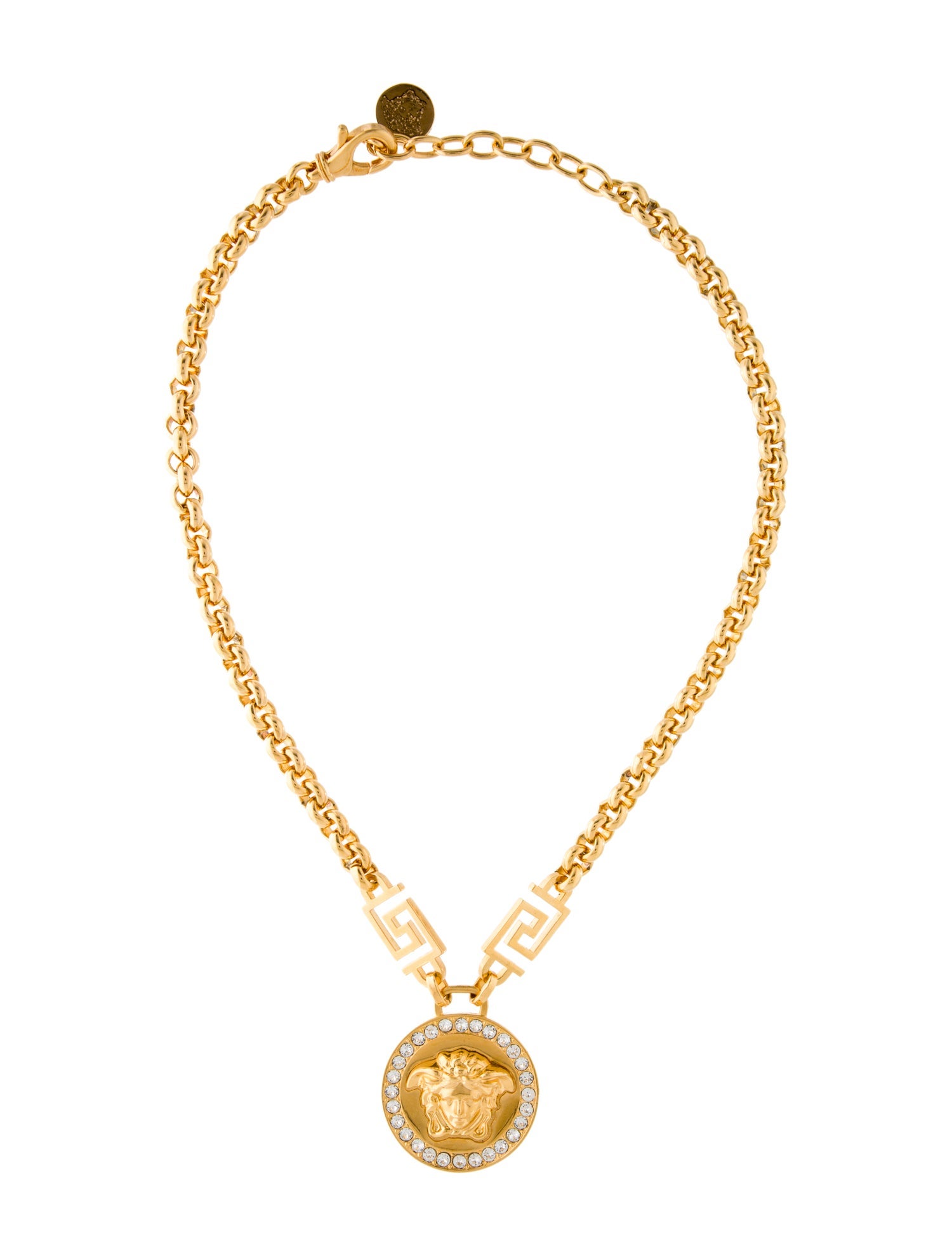 Versace Crystal La Medusa Pendant Necklace