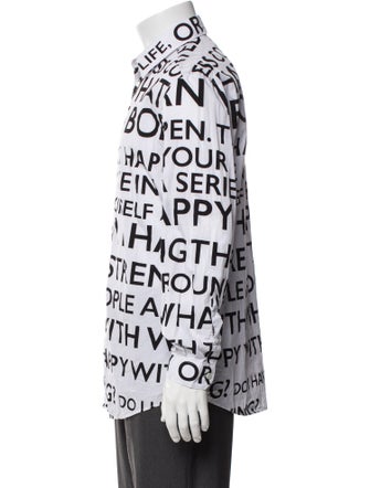 Versace Graphic Print Long Sleeve Shirt