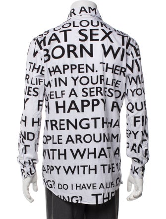 Versace Graphic Print Long Sleeve Shirt