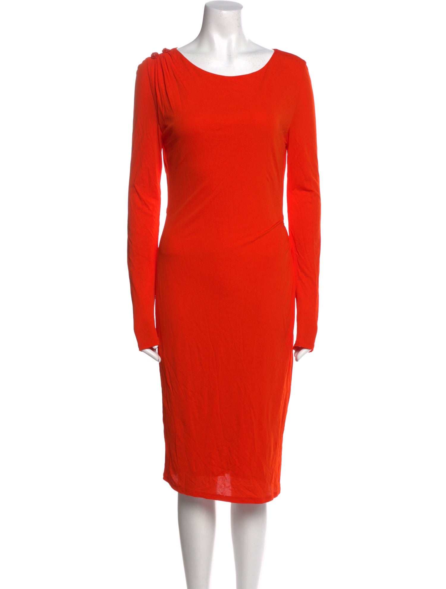 Versace Bateau Neckline Midi Length Dress
