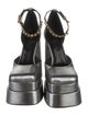Versace Medusa Insignia Crystal Embellishments D'Orsay Pumps