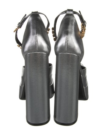 Versace Medusa Insignia Crystal Embellishments D'Orsay Pumps