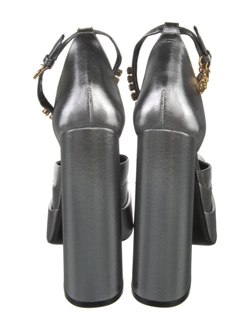 Versace Medusa Insignia Crystal Embellishments D'Orsay Pumps