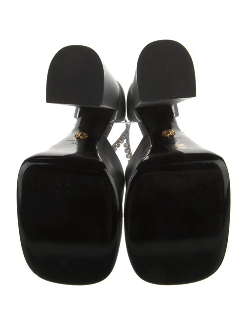 Versace Medusa Insignia Crystal Embellishments D'Orsay Pumps