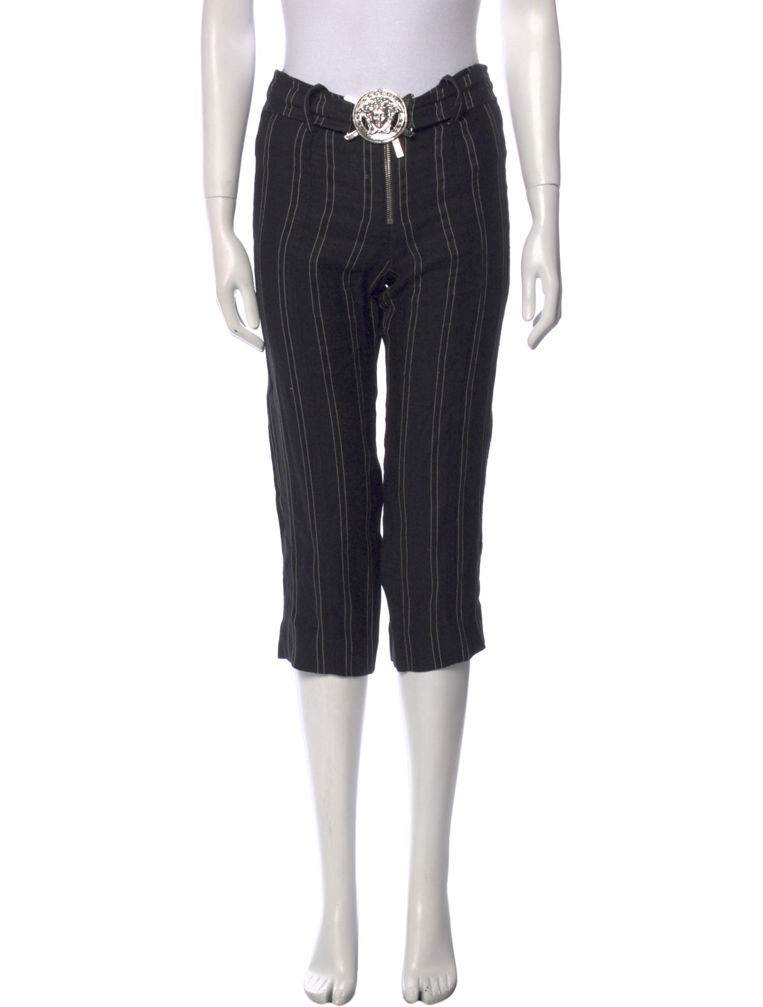 Versace Linen Straight Leg Pants