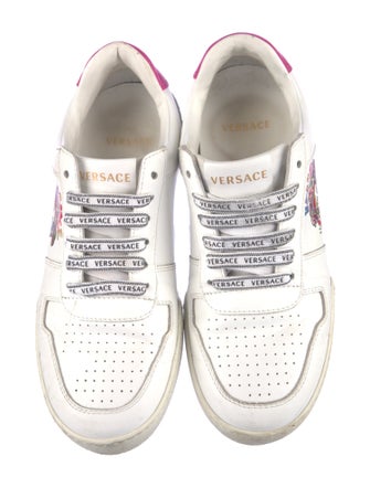 Versace Leather Printed Sneakers