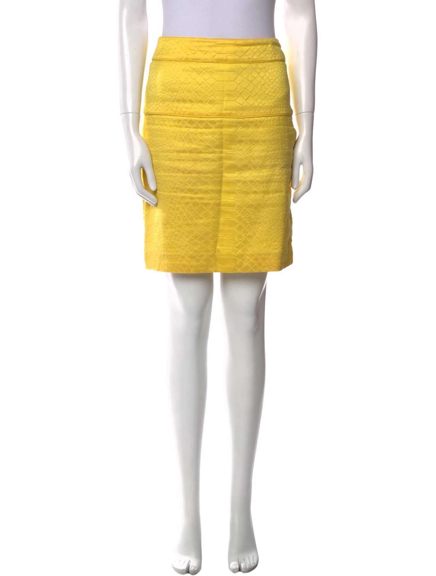 Versace Embroidered Accent Knee-Length Skirt