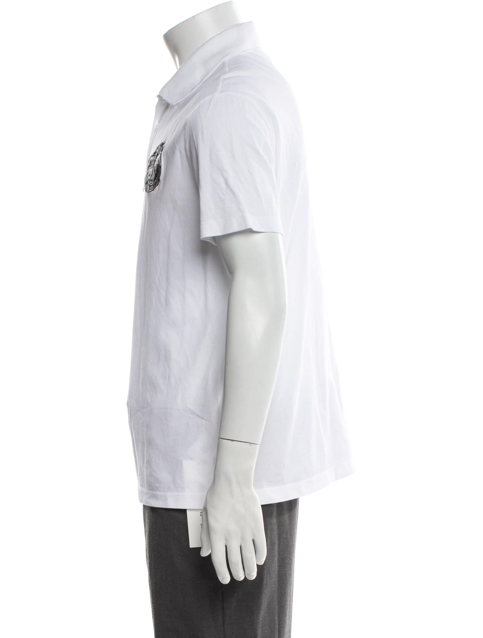 Versace Medusa Insignia Collar Polo Shirt