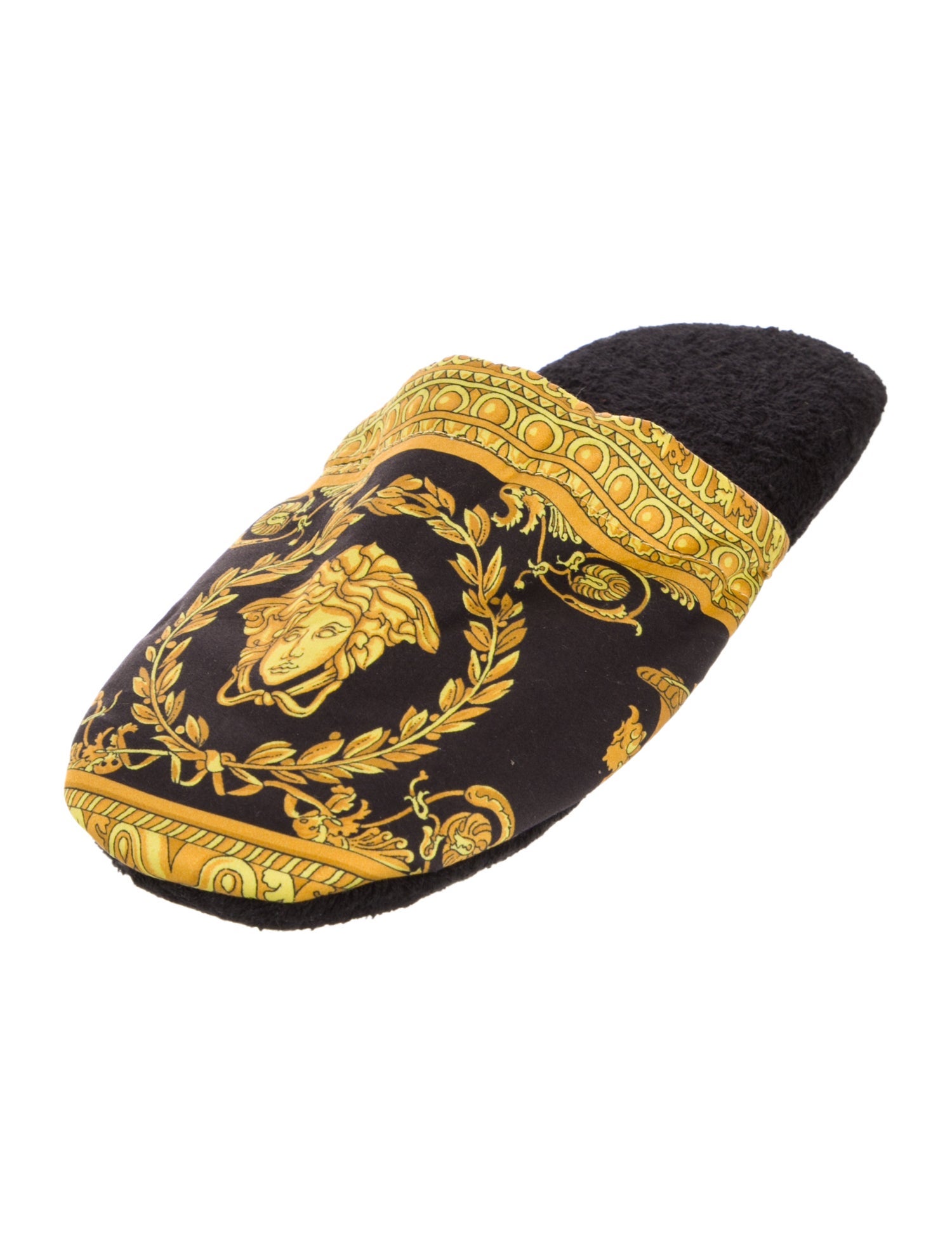 Versace Medusa Insignia Terry Cloth Mules w/ Tags