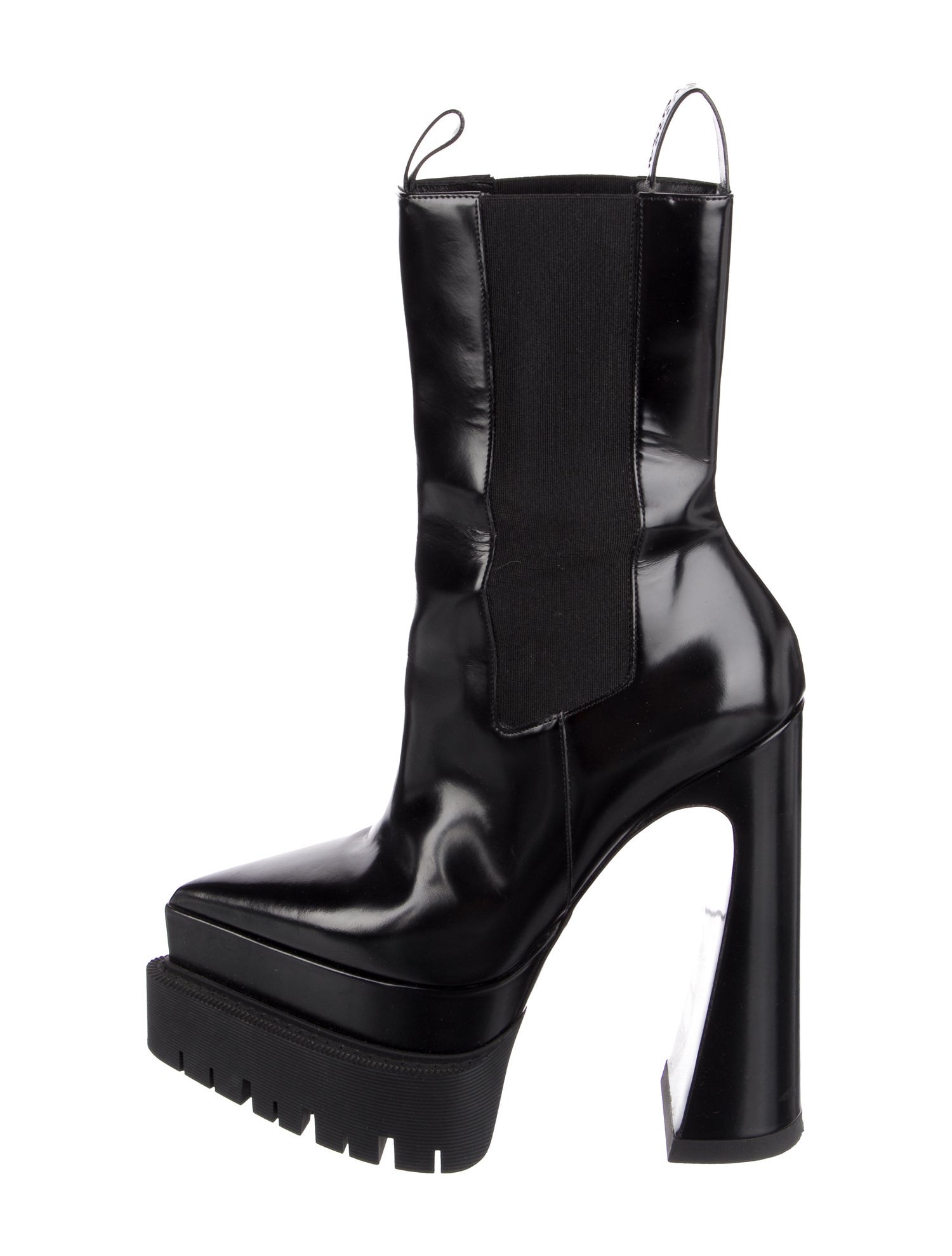 Versace Medusa Insignia Leather Chelsea Boots