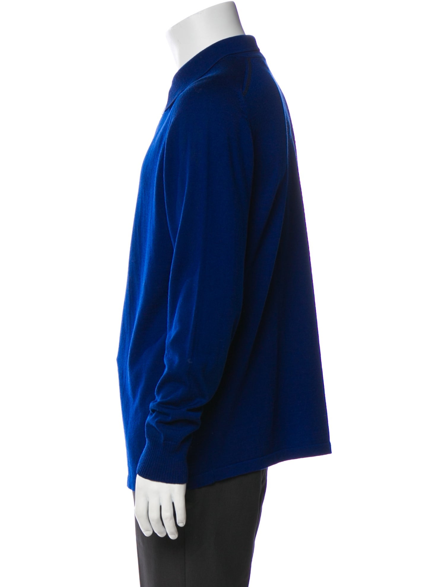 Versace Wool Mock Neck Polo Sweater