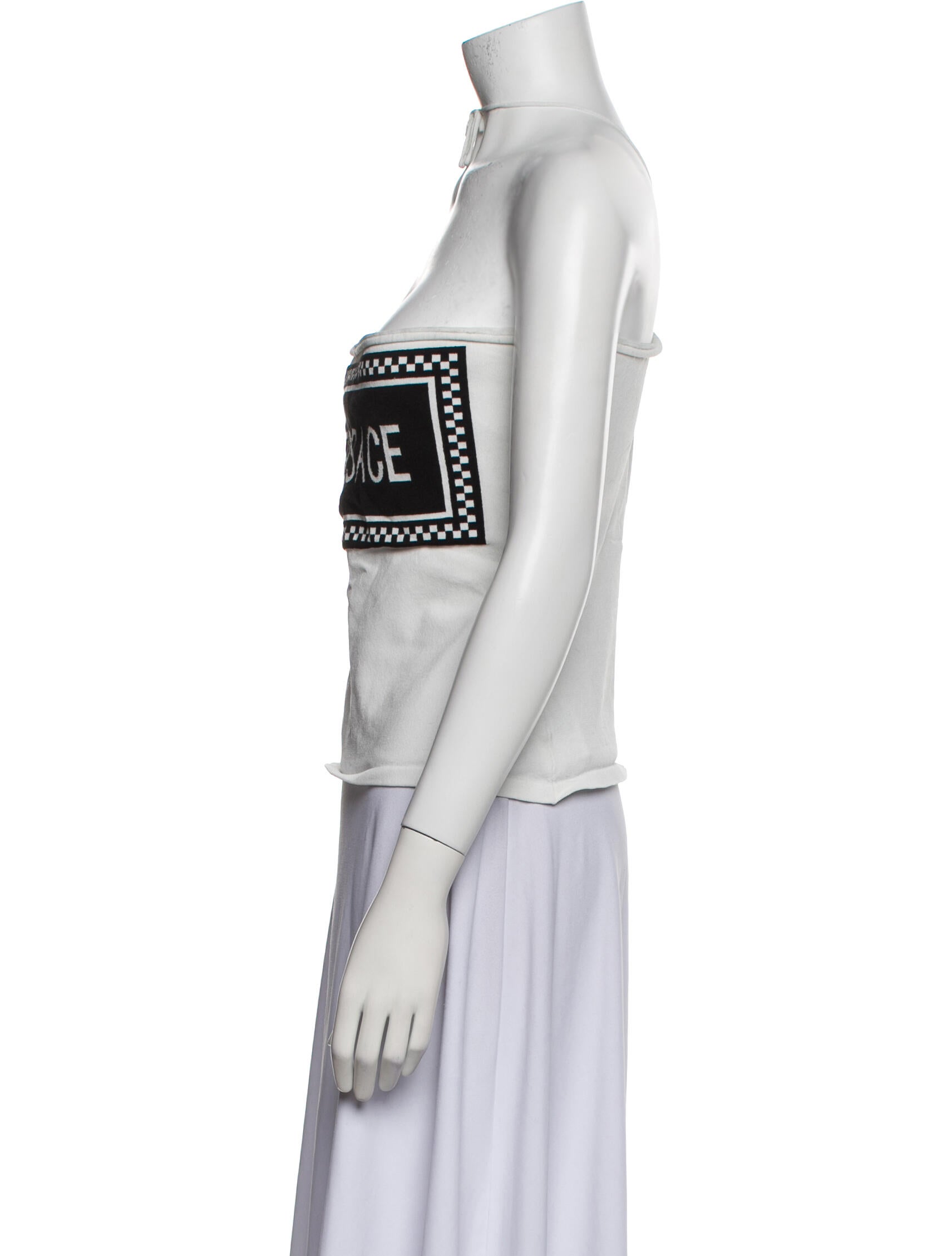 Versace Graphic Print Halterneck Top