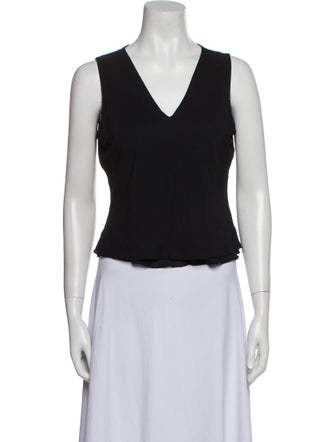 Versace V-Neck Sleeveless Crop Top