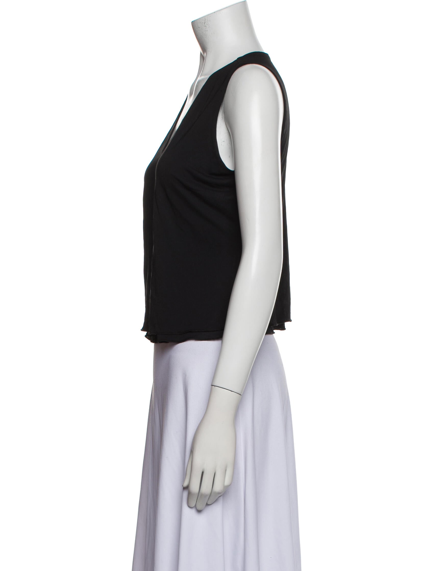 Versace V-Neck Sleeveless Crop Top