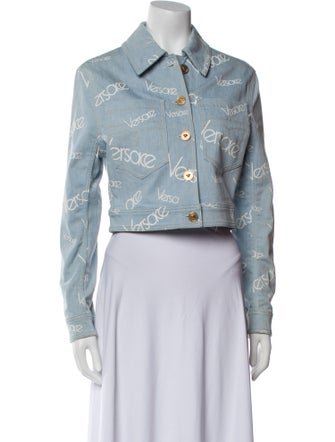 Versace Printed Denim Jacket