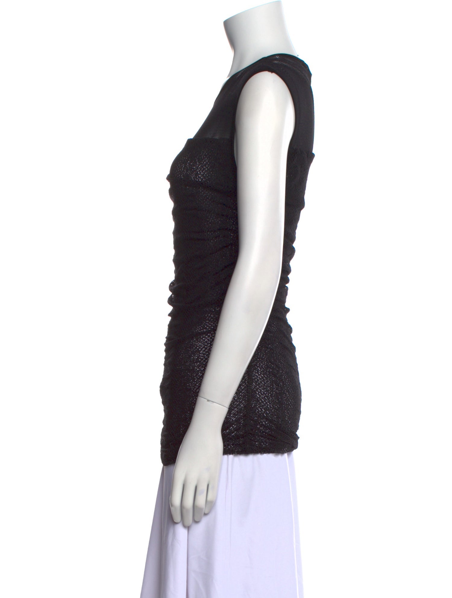 Versace Mesh Crew Neck Top