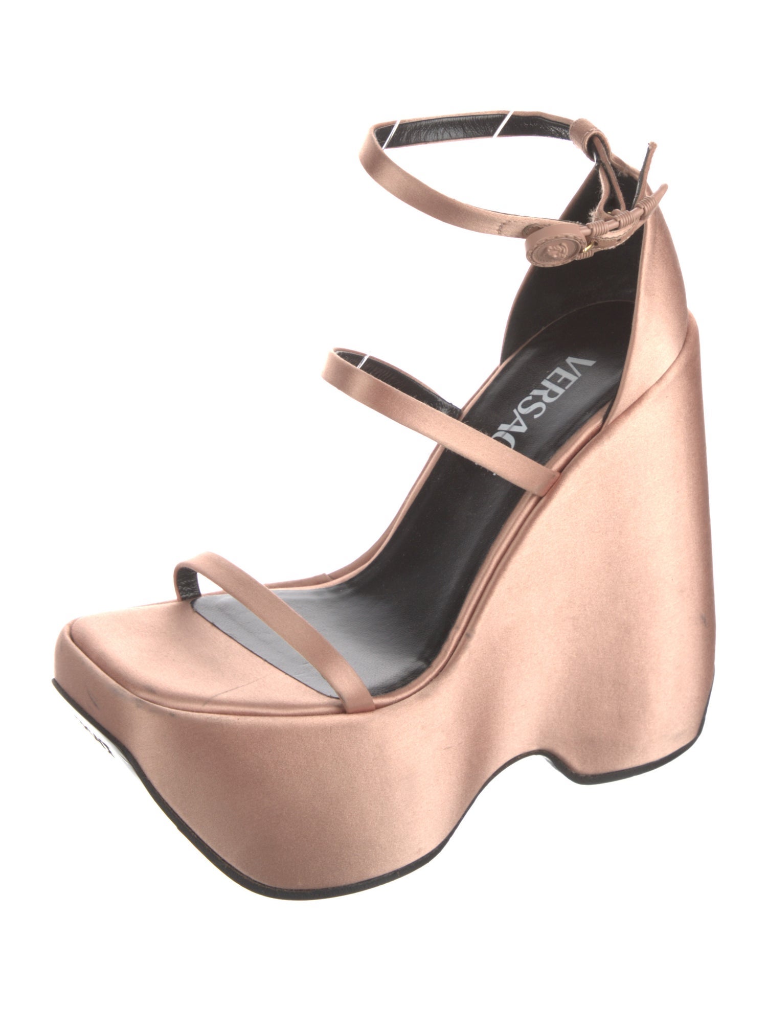 Versace Satin Printed Sandals