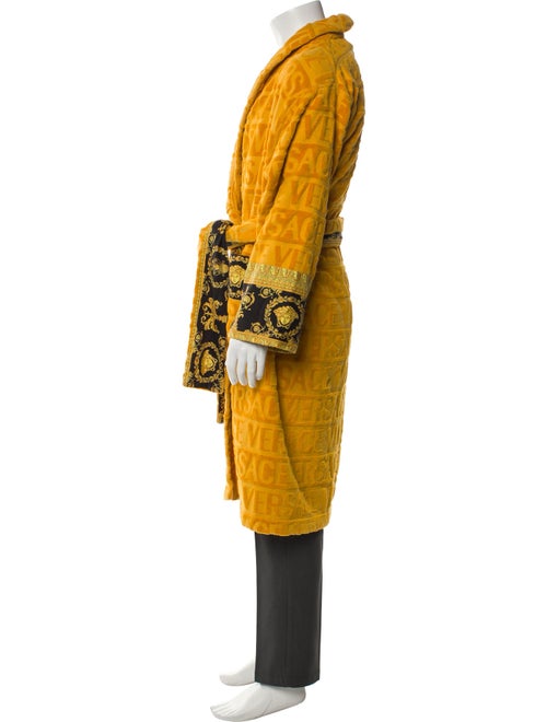 Versace Medusa Insignia Embroidered Accent Robe