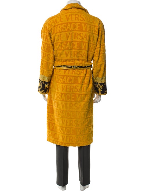Versace Medusa Insignia Embroidered Accent Robe