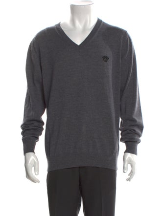 Versace V-Neck Long Sleeve Pullover